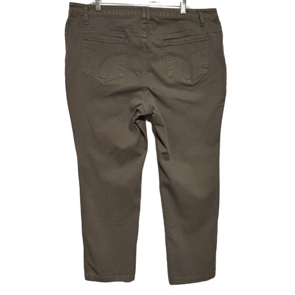 Monroe & main cotton blend taupe pants jeans 18W - Picture 2 of 12